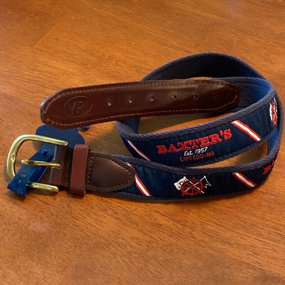 YRI Other - Cape Cod Nautical Sailing Belt Baxter's Iconic Hyannis Restaurant Size 34 NWT